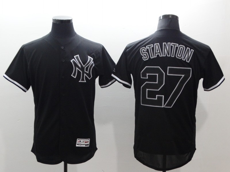Men's Black New York Yankees #27 Giancarlo Stanton Fashion Flex Base Stitched Jersey